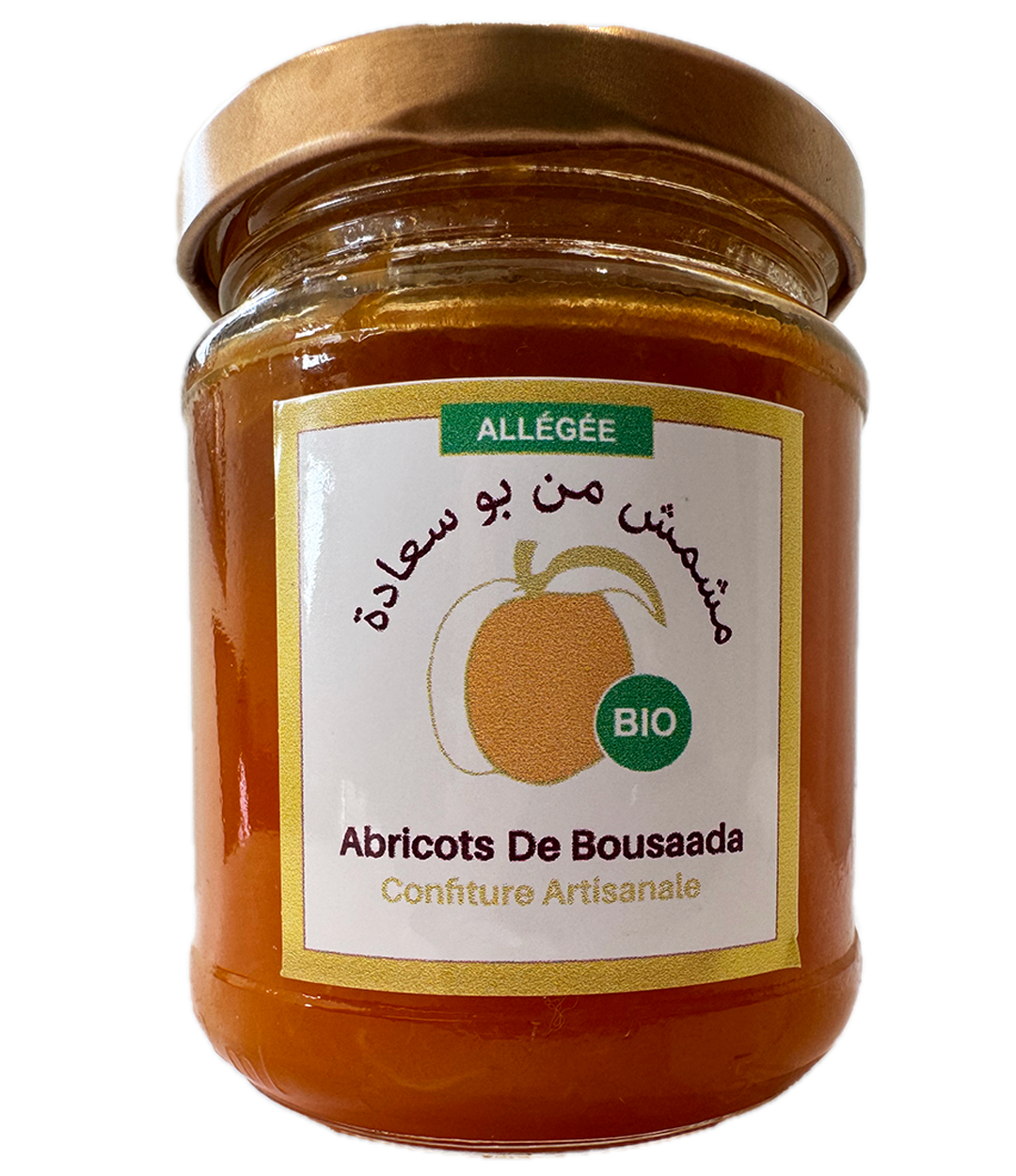 CONFITURE D'ABRICOTS BIO ALLÉGÉE 220g