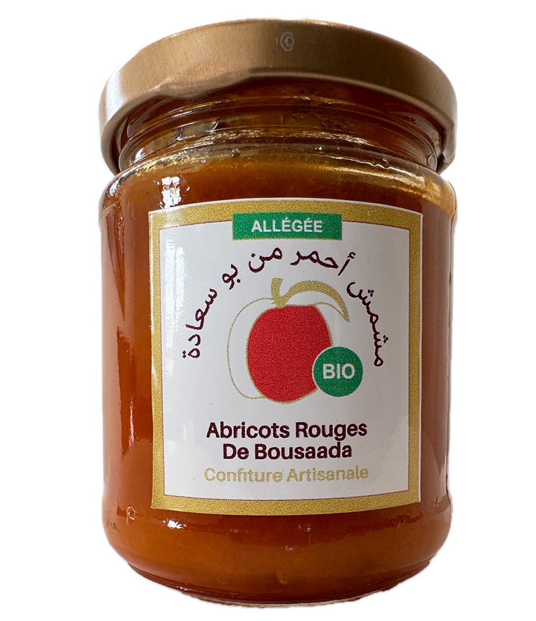 CONFITURE D'ABRICOTS ROUGES BIO ALLÉGÉE 220g