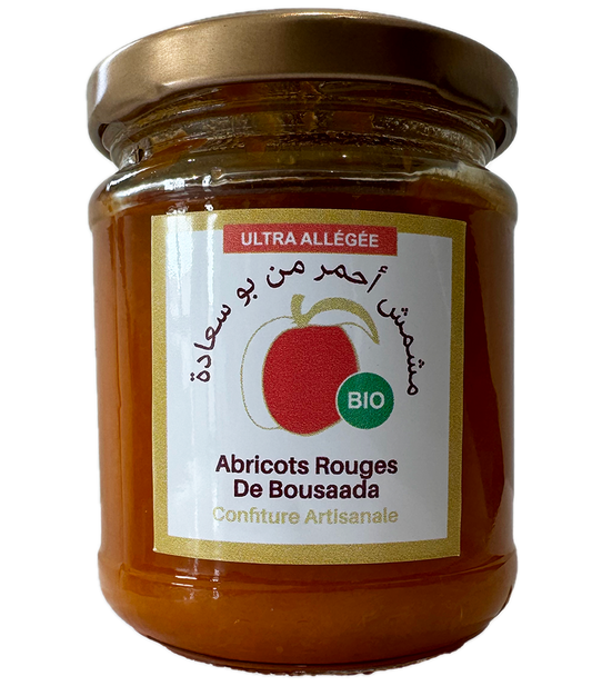 CONFITURE D'ABRICOTS ROUGES BIO ULTRA ALLÉGÉE 220g
